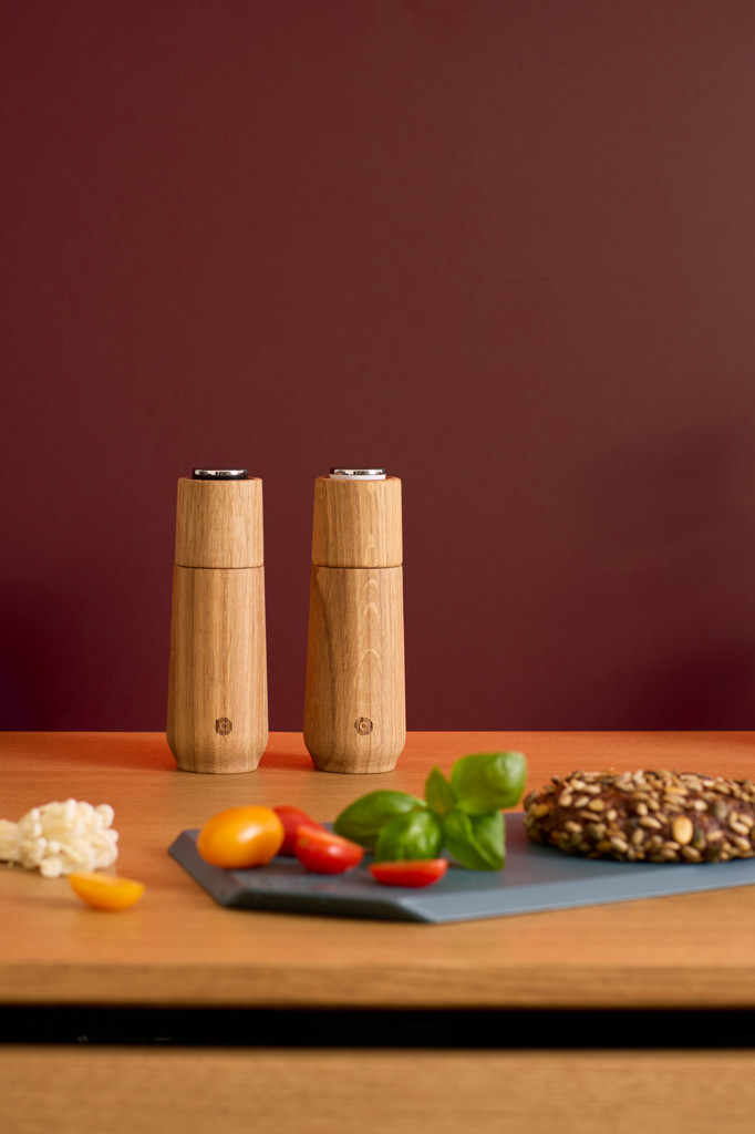 Champagne / Gewürzmühlen-2er-Set / 17cm / Eiche